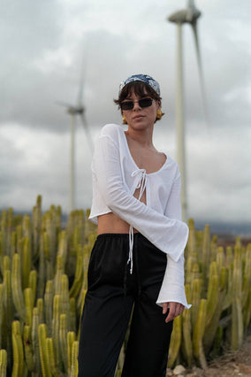 "Eliza" Tie-Front Shirt